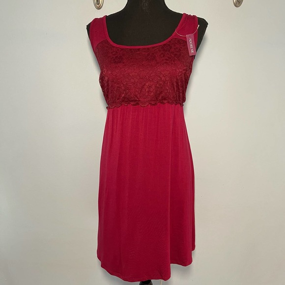 Adore Me Other - Red Soft Nightgown with Lace Detail Adore Me NWT 1X